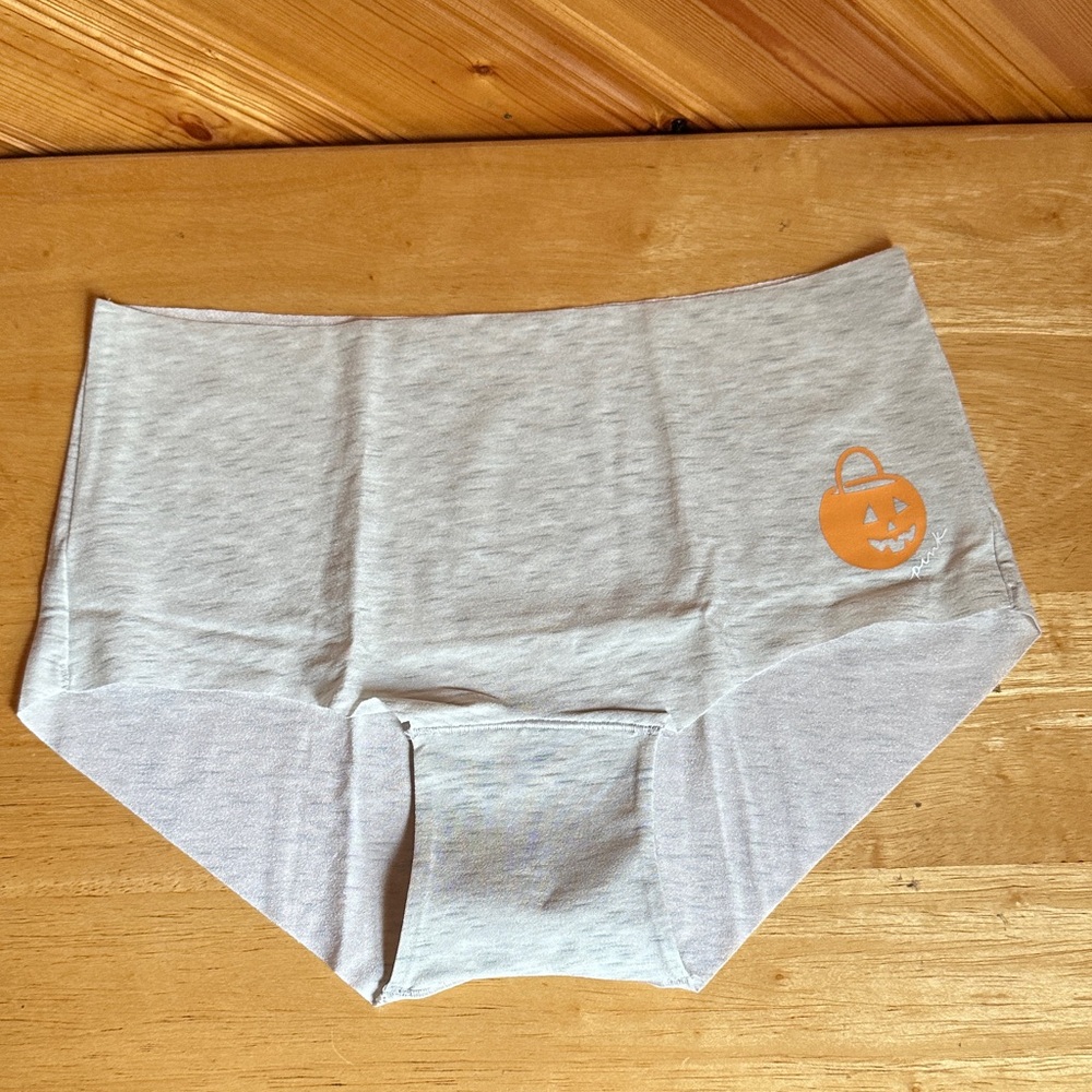 PINK Halloween Pumpkin No Show Shortie Panties